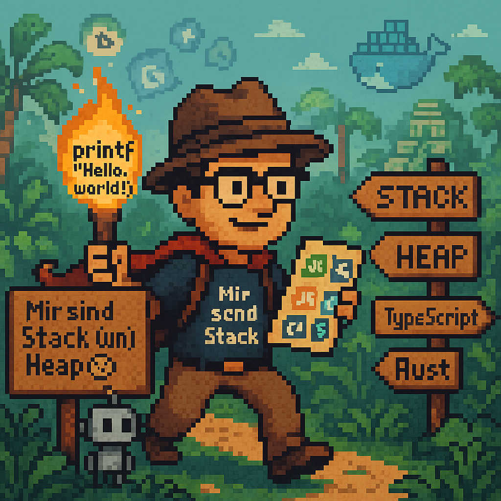 Technical skills: A pixel art featuring a nerd